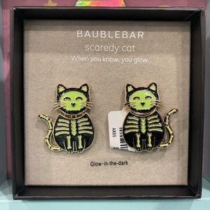Baublebar scaredy cat Halloween glow in the dark earrings